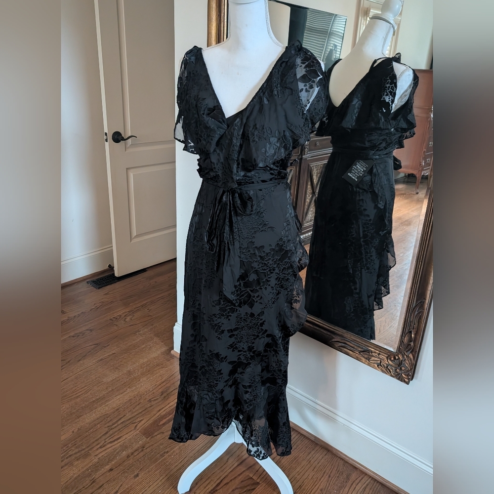 White House Black Market Floral Asymmetrical Dress